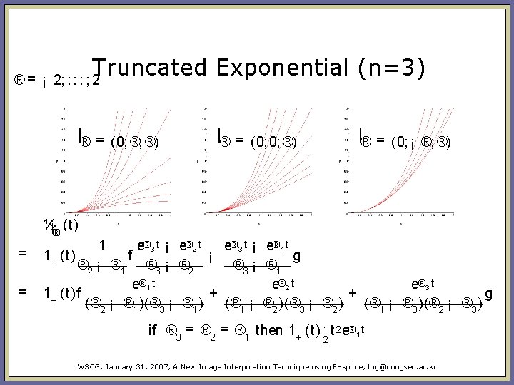Truncated Exponential (n=3) ® = ¡ 2; : : : ; 2 !¡ = Truncated Exponential (n=3) ® = ¡ 2; : : : ; 2 !¡ =
