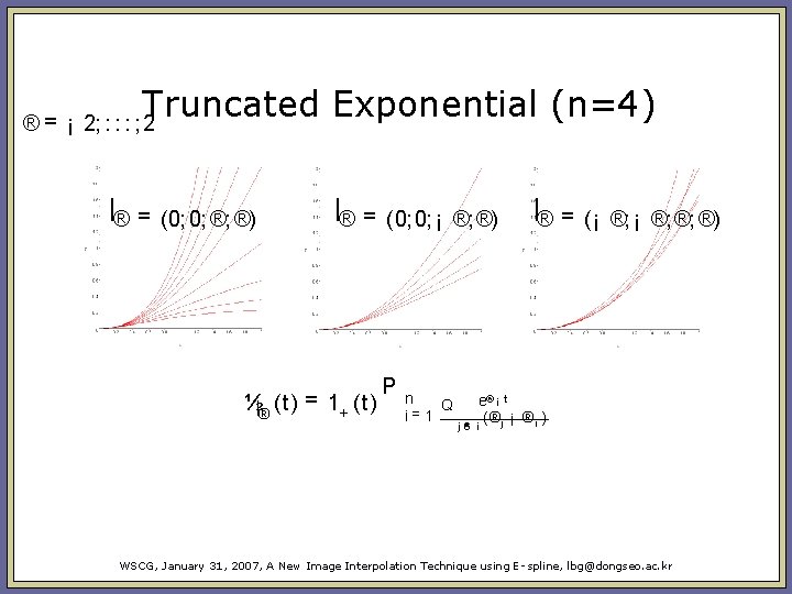 Truncated Exponential (n=4) ® = ¡ 2; : : : ; 2 !¡ = Truncated Exponential (n=4) ® = ¡ 2; : : : ; 2 !¡ =