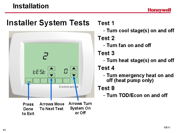 Installation Installer System Tests Test 1 - Turn cool stage(s) on and off Test