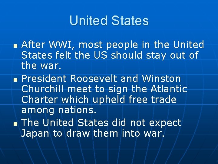 United States n n n After WWI, most people in the United States felt