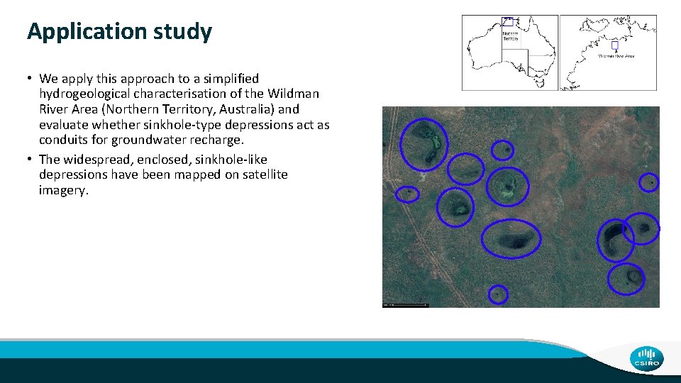 Application study • We apply this approach to a simplified hydrogeological characterisation of the