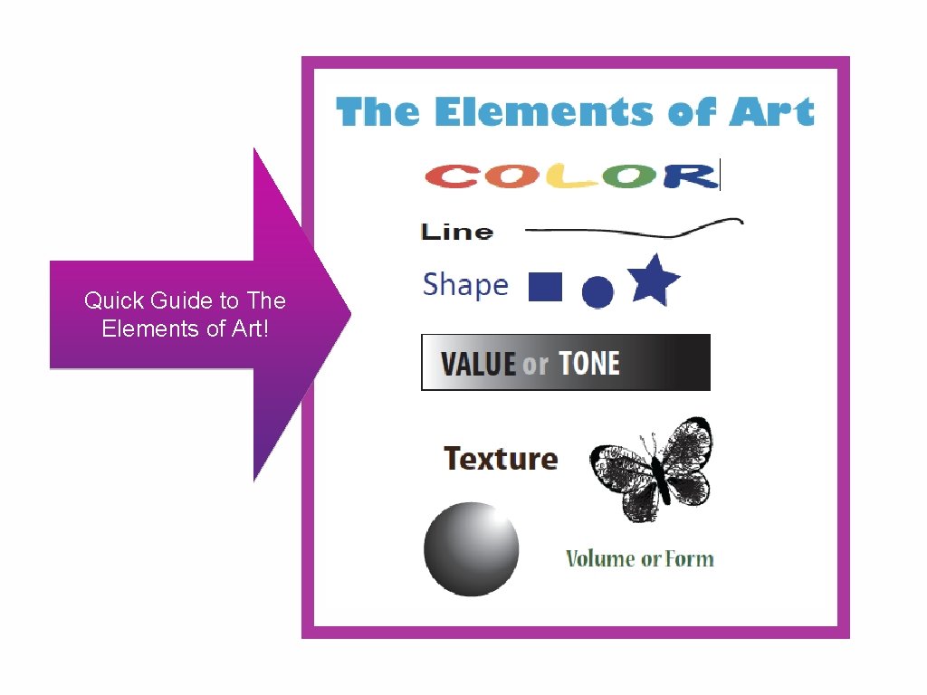 Quick Guide to The Elements of Art! 