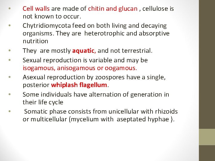  • • Cell walls are made of chitin and glucan , cellulose is