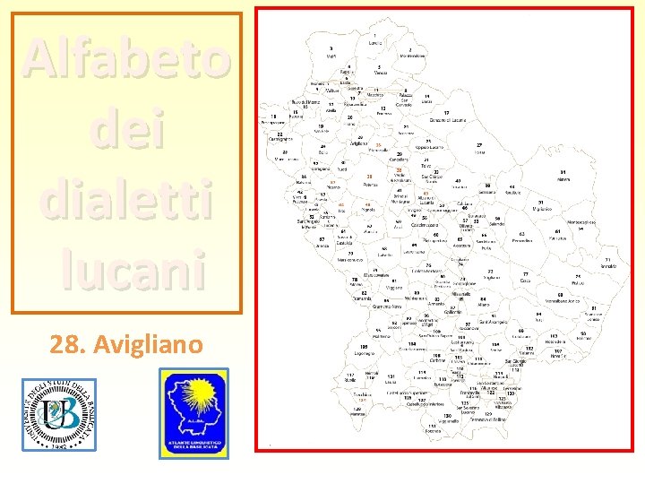 Alfabeto dei dialetti lucani 28. Avigliano 
