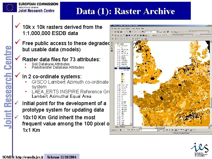 Data (1): Raster Archive ü 10 k x 10 k rasters derived from the