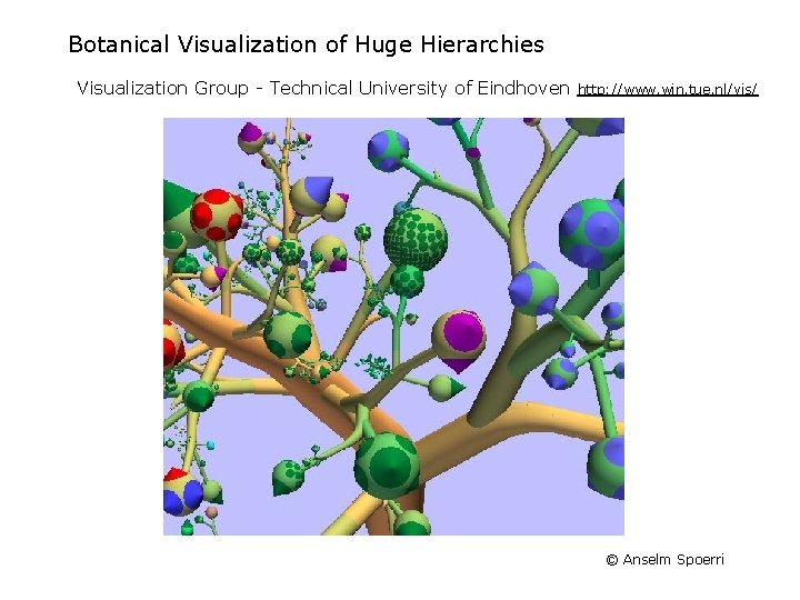 Botanical Visualization of Huge Hierarchies Visualization Group - Technical University of Eindhoven http: //www.
