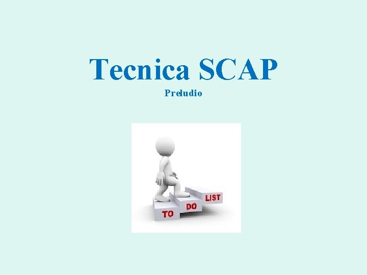 Tecnica SCAP Preludio 