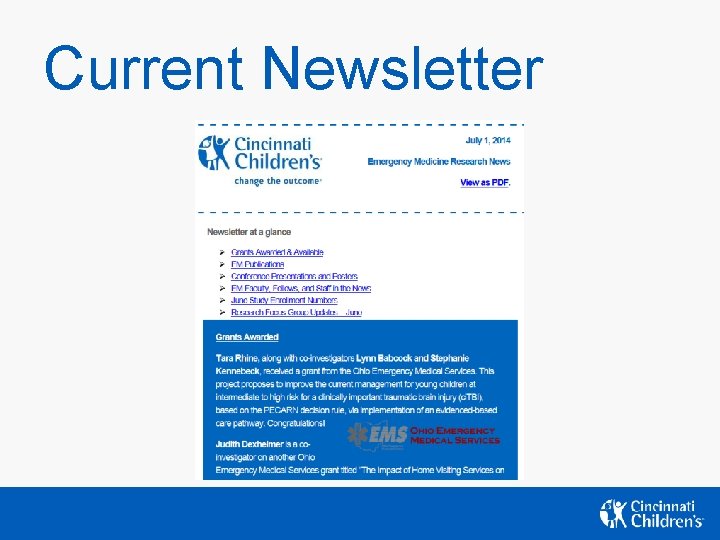 Current Newsletter Current Newsletter
