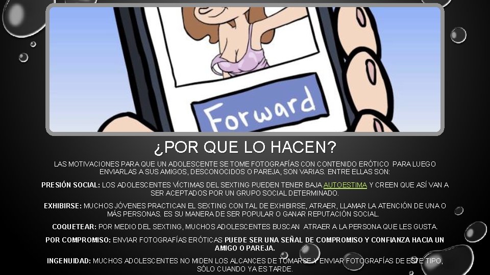 ¿POR QUE LO HACEN? LAS MOTIVACIONES PARA QUE UN ADOLESCENTE SE TOME FOTOGRAFÍAS CONTENIDO ¿POR QUE LO HACEN? LAS MOTIVACIONES PARA QUE UN ADOLESCENTE SE TOME FOTOGRAFÍAS CONTENIDO