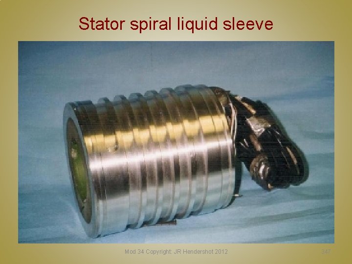 Stator spiral liquid sleeve Mod 34 Copyright: JR Hendershot 2012 347 
