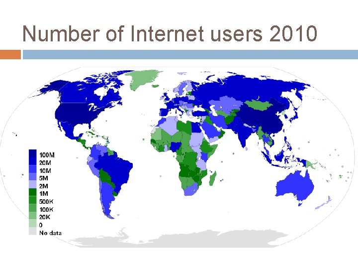Number of Internet users 2010 