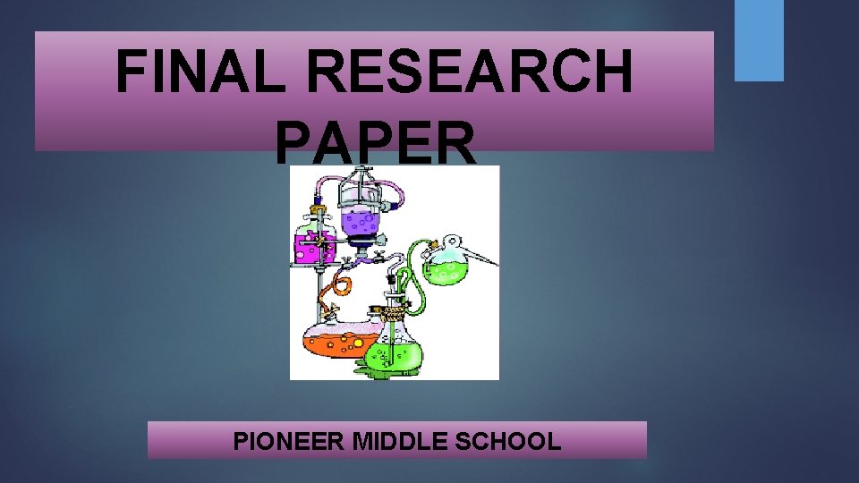 FINAL RESEARCH PAPER PIONEER MIDDLE SCHOOL 