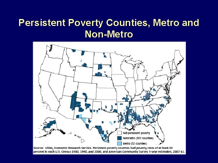 Persistent Poverty Counties, Metro and Non-Metro 