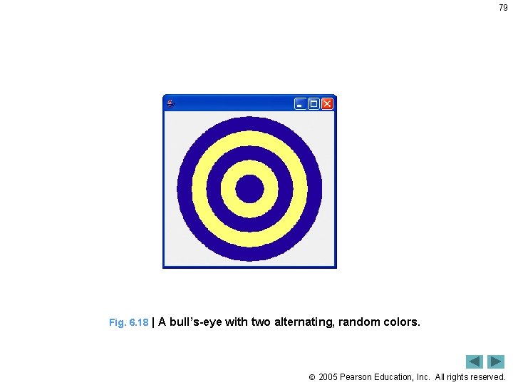 79 Fig. 6. 18 | A bull’s-eye with two alternating, random colors. 2005 Pearson