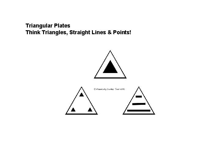 Triangular Plates Think Triangles, Straight Lines & Points! 