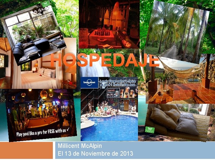 HOSPEDAJE Millicent Mc. Alpin El 13 de Noviembre de 2013 