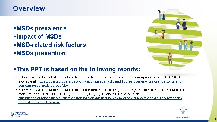 Overview § MSDs prevalence § Impact of MSDs § MSD-related risk factors § MSDs