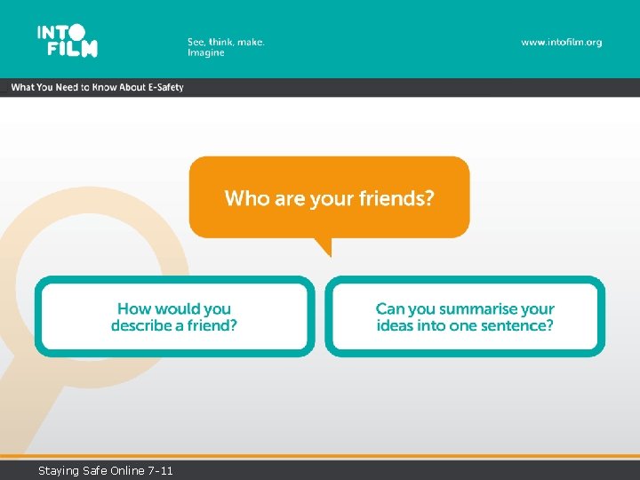 Staying Safe Online 7 -11 