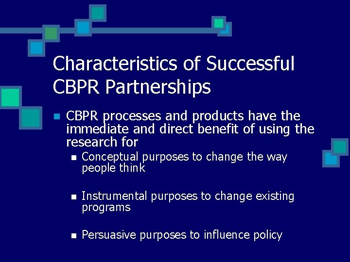 Cbpr Principles The PowerThe Promise A Brief Review of CommunityBased