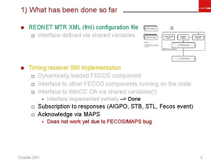 1) What has been done so far n REDNET MTR XML (fml) configuration file 1) What has been done so far n REDNET MTR XML (fml) configuration file