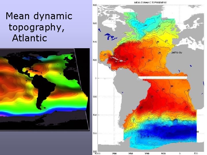 Mean dynamic topography, Atlantic 