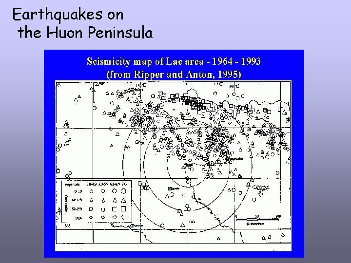 Earthquakes on the Huon Peninsula 