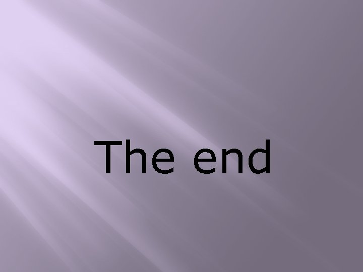 The end 