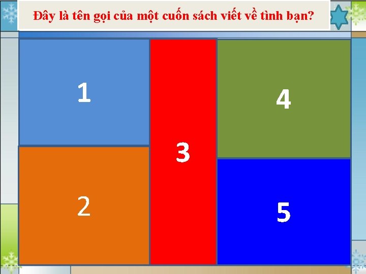 Đây là tên gọi của một cuốn sách viết về tình bạn? 1 4