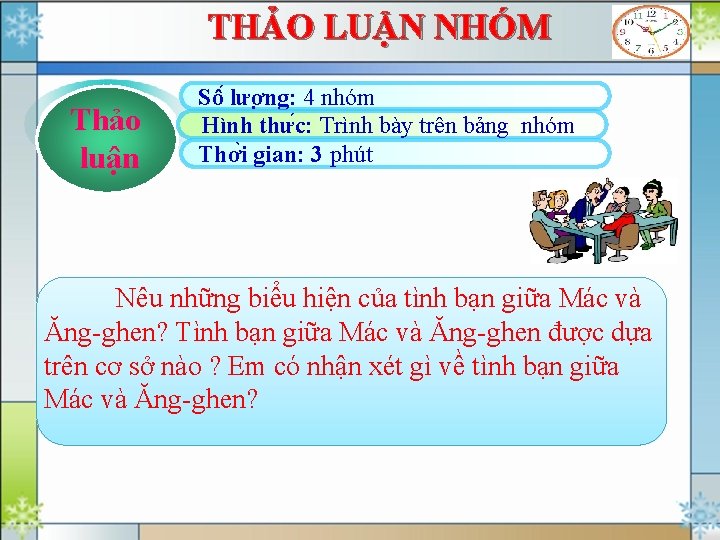 THẢO LUẬN NHÓM Thảo luận Sô lươ ng: 4 nhóm Hình thư c: Trình