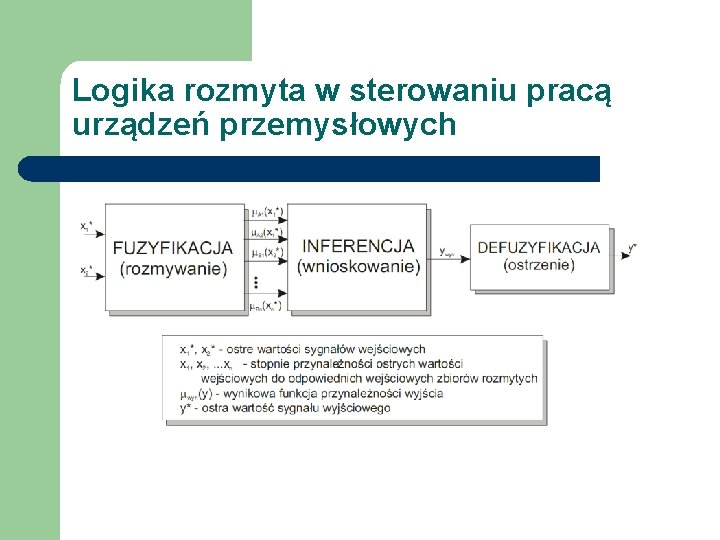 Logika rozmyta w sterowaniu pracą urządzeń przemysłowych 