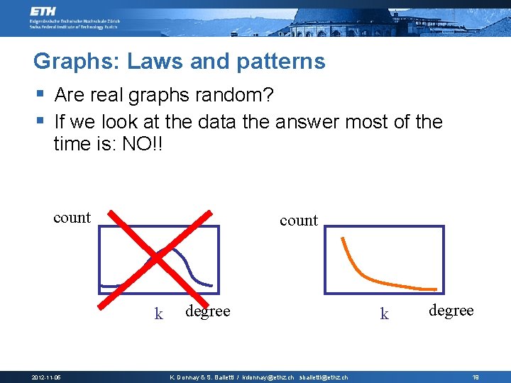 Graphs: Laws and patterns § Are real graphs random? § If we look at