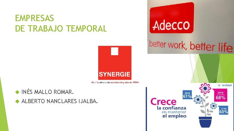 EMPRESAS DE TRABAJO TEMPORAL INÉS MALLO ROMAR. ALBERTO NANCLARES IJALBA. 