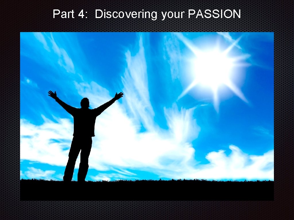 Part 4: Discovering your PASSION 