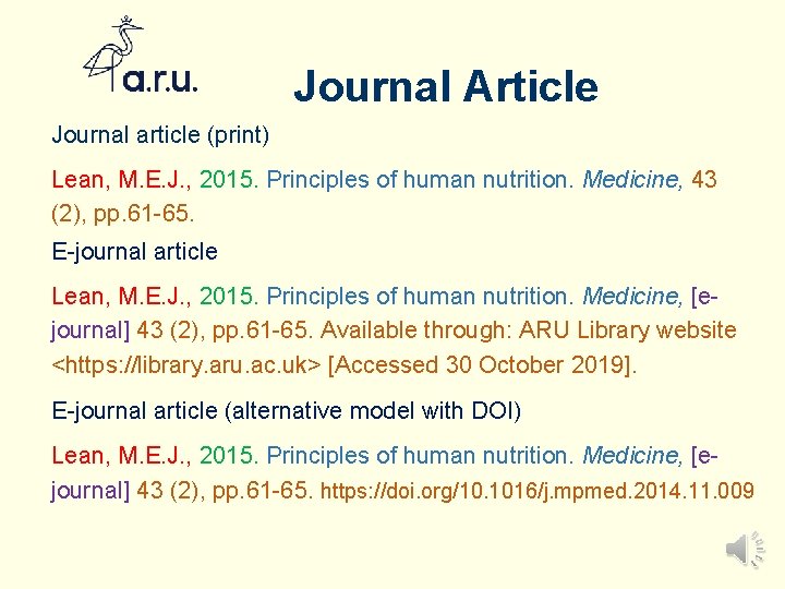 Journal Article Journal article (print) Lean, M. E. J. , 2015. Principles of human