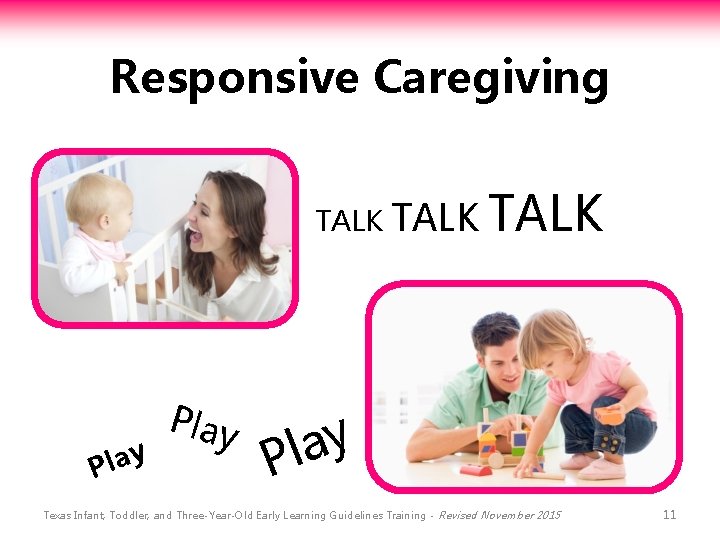 Responsive Caregiving TALK y a l P Play TALK y a l P Texas