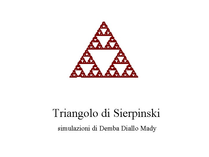 Triangolo di Sierpinski simulazioni di Demba Diallo Mady 