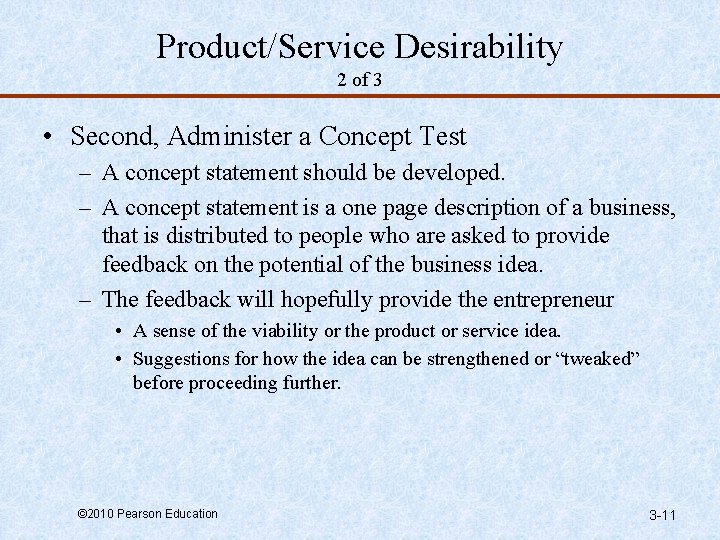 Chapter 3 Feasibility Analysis Bruce R Barringer R