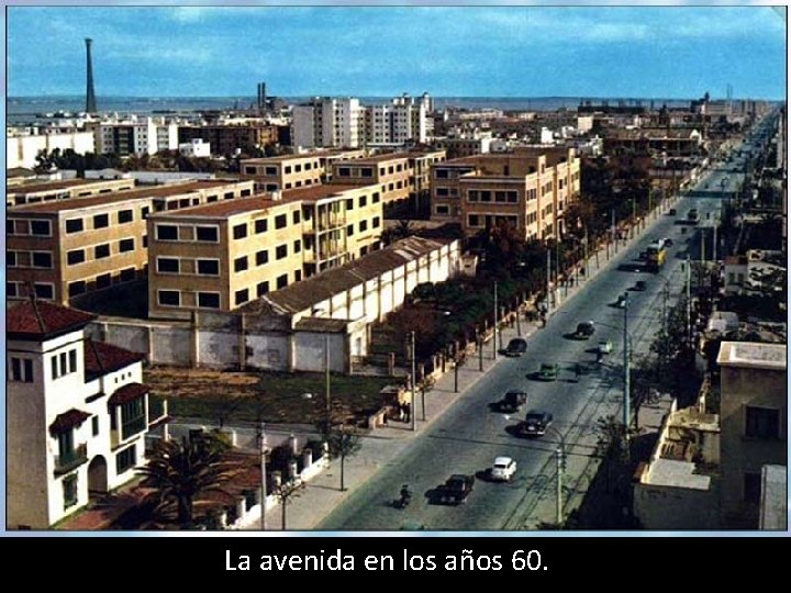 La avenida en los años 60. 