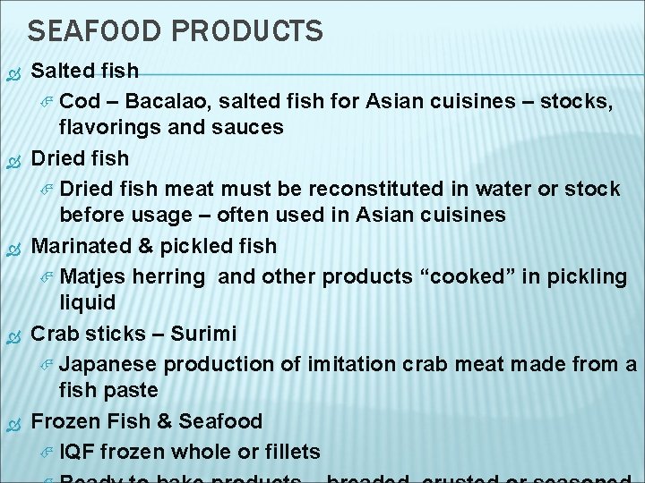 SEAFOOD PRODUCTS Salted fish Cod – Bacalao, salted fish for Asian cuisines – stocks,