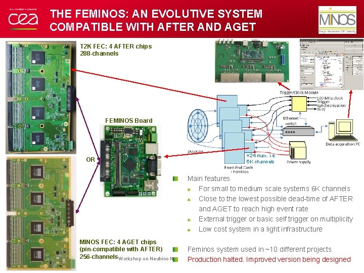 THE FEMINOS: AN EVOLUTIVE SYSTEM COMPATIBLE WITH AFTER AND AGET T 2 K FEC: