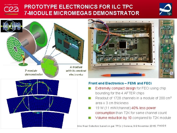 PROTOTYPE ELECTRONICS FOR ILC TPC 7 -MODULE MICROMEGAS DEMONSTRATOR Front end Electronics – FEMi