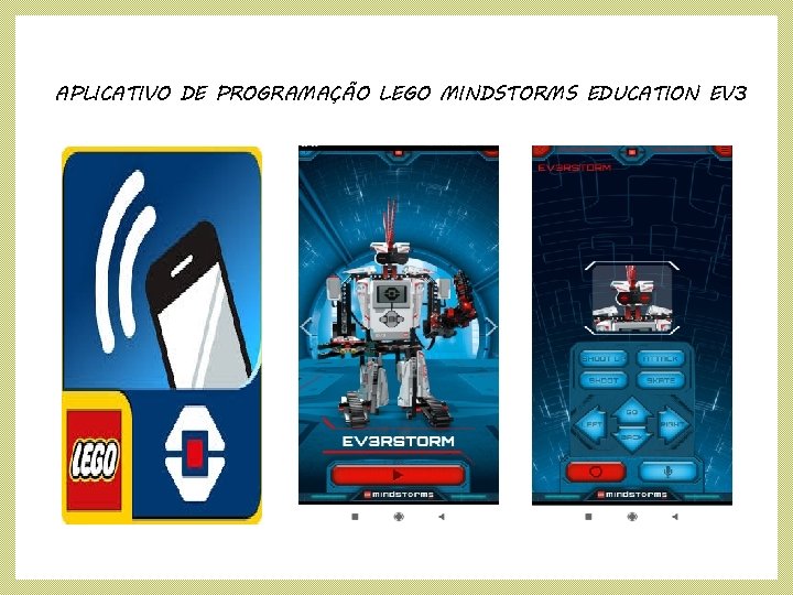 APLICATIVO DE PROGRAMAÇÃO LEGO MINDSTORMS EDUCATION EV 3 