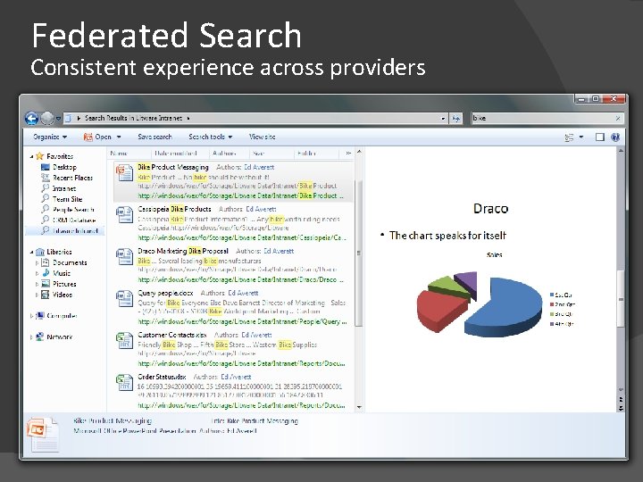 Federated Search Consistent experience across providers 