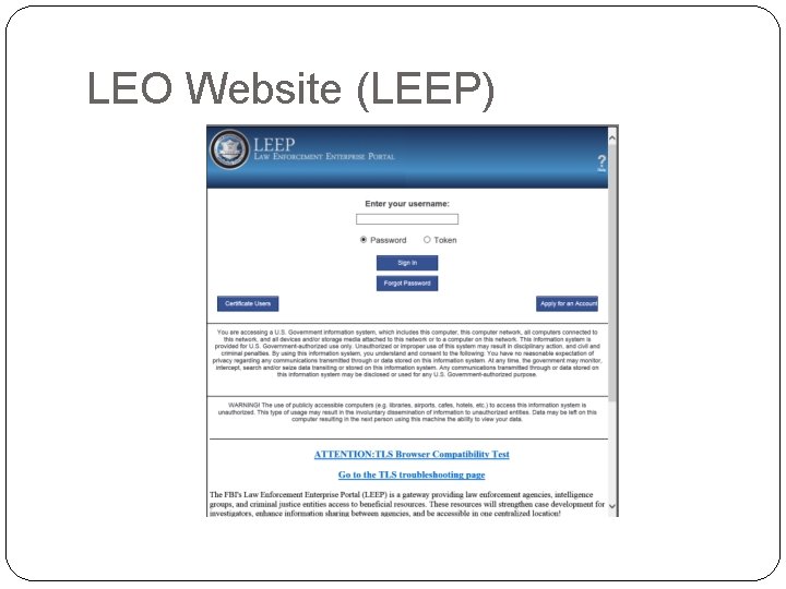 LEO Website (LEEP) 