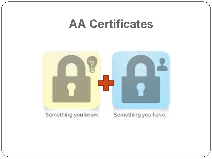 AA Certificates 