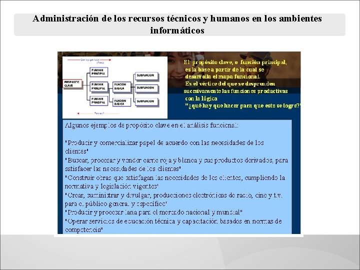 Administración de los recursos técnicos y humanos en los ambientes informáticos 