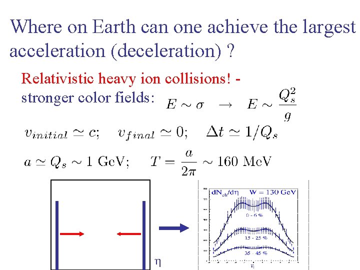 Where on Earth can one achieve the largest acceleration (deceleration) ? Relativistic heavy ion