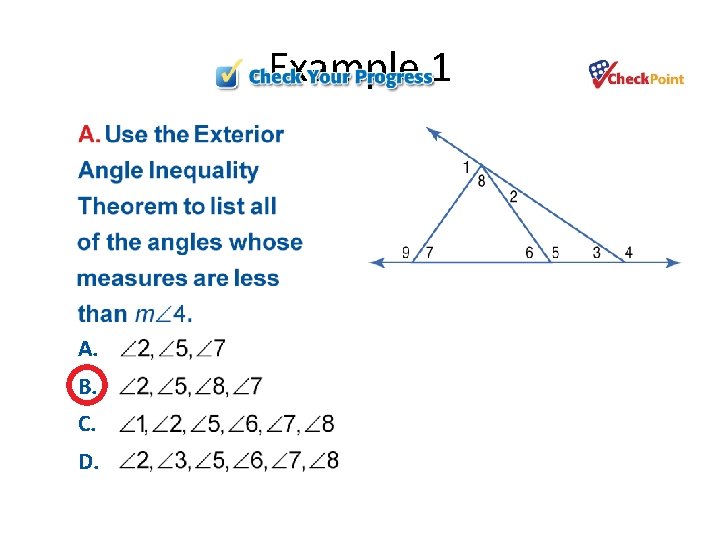 Example 1 A. B. C. D. 