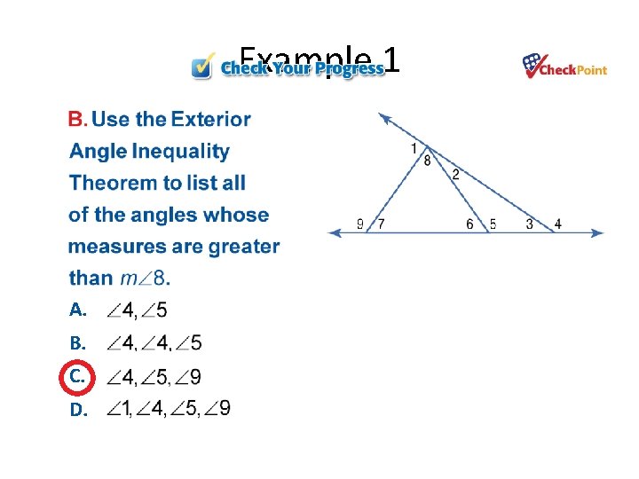 Example 1 A. B. C. D. 