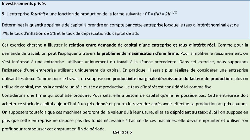  • Exercice 5 